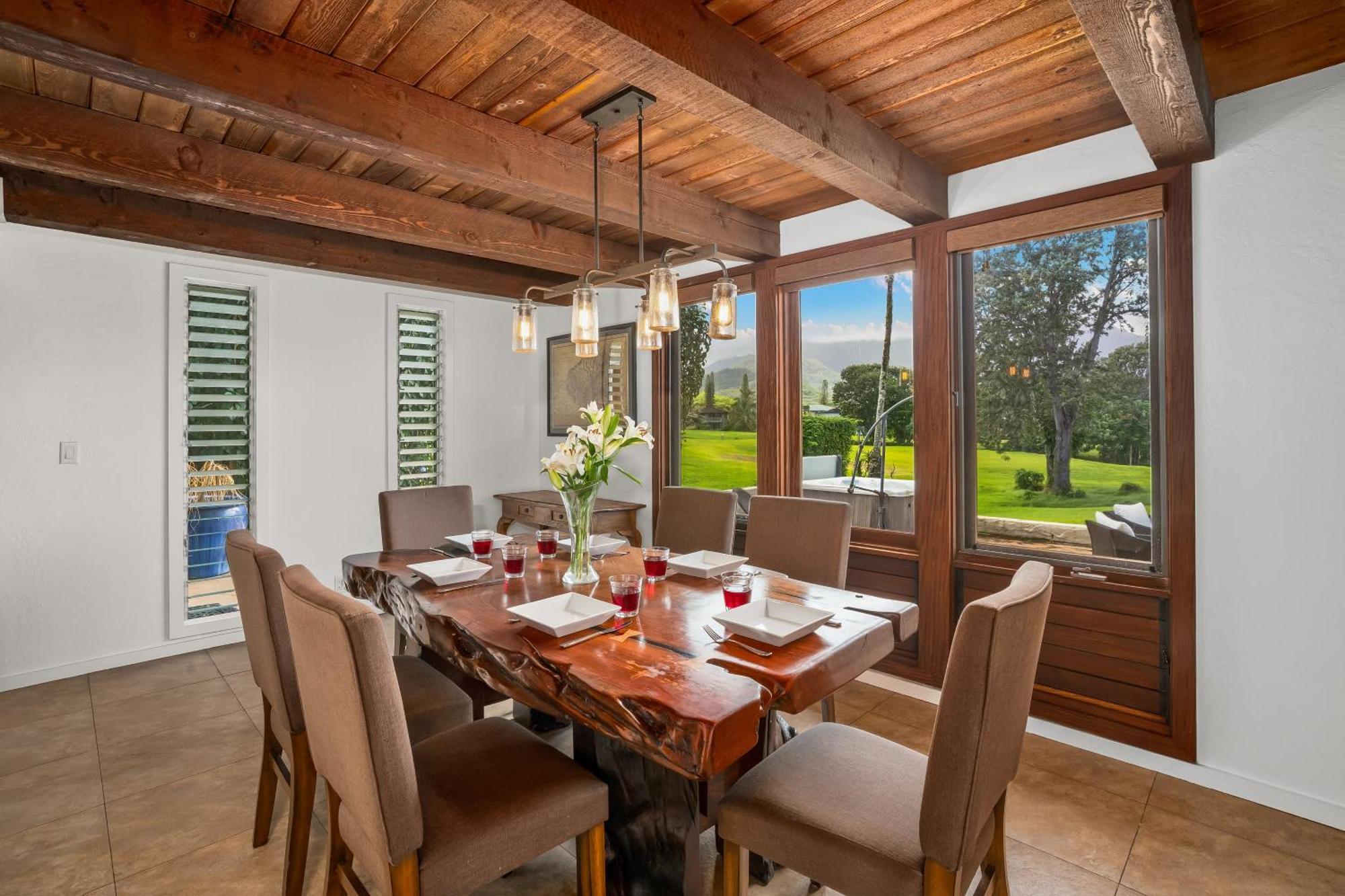 Coral Hale 5br 3ba Luxury Home, Ac, Hot Tub And Stunning Views * Princeville