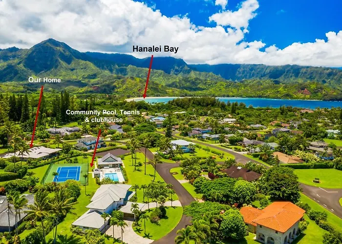 4Br 2Ba Newly Furnished Princeville Home, Ac, Pool, Tennis